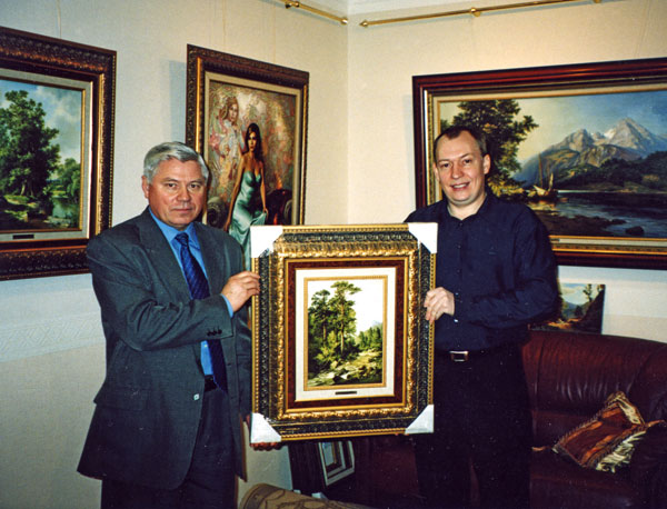 The chief justice of Russia V. M. Lebedev in artist studio