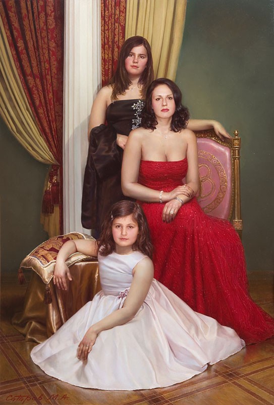 Портрет Оксаны с дочерьми
