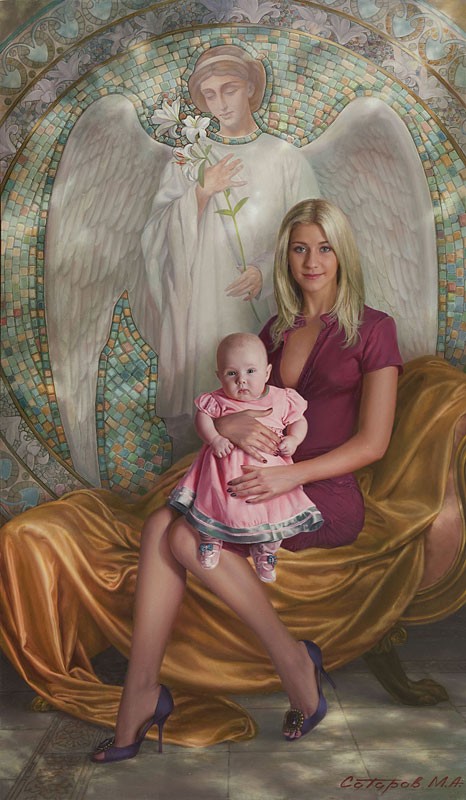 Портрет Евгении и младенца Марии
